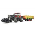 Traktor case ih 300 cvx z ładowarką i przyczepą
