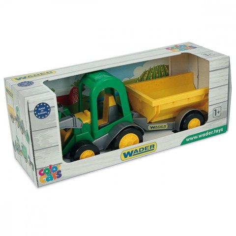Traktor ładowarka z przyczepą farmer w kartonie Traktor ładowarka z przyczepą farmer w kartonie