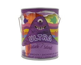 Piasek ultrapiasek puszka 900g 4 duże foremki 2 narzędzia fioletowy morskie życie