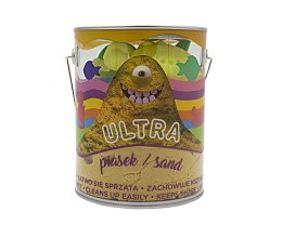 Piasek ultrapiasek puszka 900g 4 duże foremki 2 narzędzia żółty morskie życie