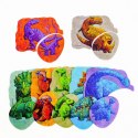 Puzzle dwuelementowe dinozaury i ich dzieci