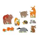 Puzzle progresywne - zwierzątka w lesie