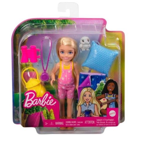 Zestaw barbie kemping chelsea lalka + śpiwór Zestaw barbie kemping chelsea lalka + śpiwór