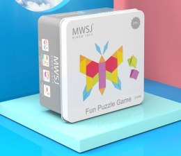 Gra układanka motyl tangram w puszce