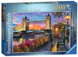 Puzzle 1000 elementów zachód słońca nad tower bridge