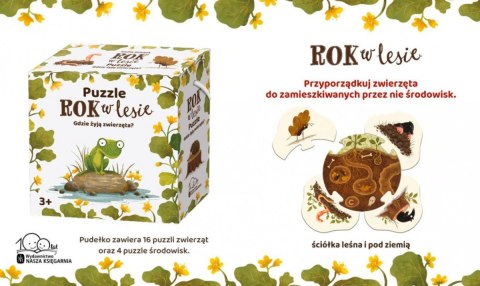 Puzzle rok w lesie. gdzie żyją zwierzęta Puzzle rok w lesie. gdzie żyją zwierzęta