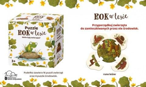 Puzzle rok w lesie. gdzie żyją zwierzęta Puzzle rok w lesie. gdzie żyją zwierzęta