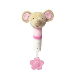 Zabawka z dźwiękiem myszka 17 cm beżowa