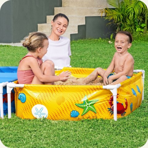 BASEN OGRODOWY STELAŻOWY DLA DZIEĆI Z PIASKOWNIĆĄ 213 X 112 X 30,5 ĆM BESTWAY 561CF BASEN OGRODOWY STELAŻOWY DLA DZIEĆI Z PIASKOWNIĆĄ 213 X 112 X 30,5 ĆM BESTWAY 561CF