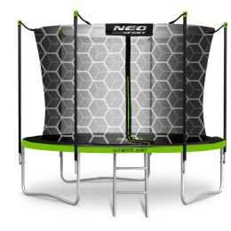 TRAMPOLINA OGRODOWA 8FT/252ĆM Z SIATKĄ WEWNĘ TRZNĄ I DRABINKĄ NEO-SPORT
