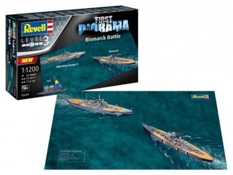 Model plastikowy first diorama set bismarck battle Model plastikowy first diorama set bismarck battle