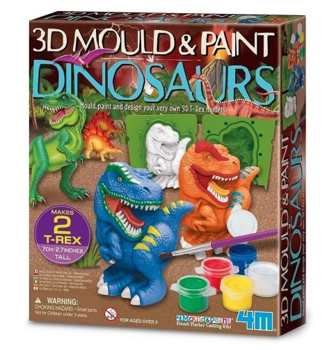 Zestaw kreatywny odlewy gipsowe - dinozaury Zestaw kreatywny odlewy gipsowe - dinozaury