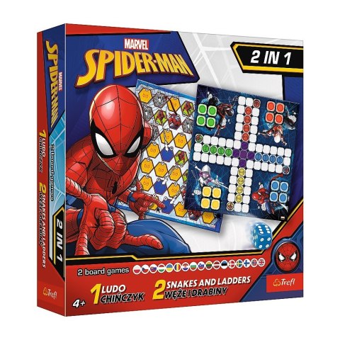 Gra 2w1 chińczyk / węże i drabiny, spider-man