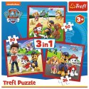 Puzzle 3w1 wesołe pieski, psi patrol