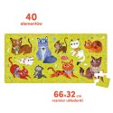 Puzzle 40 elementów miau - kotki Puzzle 40 elementów miau - kotki
