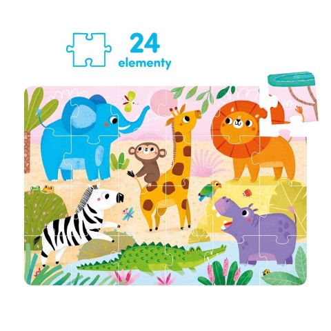 Układanka 24 elementy dzikie puzzle sawanna Układanka 24 elementy dzikie puzzle sawanna