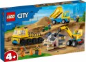 Klocki city 60391 ciężarówki i dźwig z kulą wyburzeniową