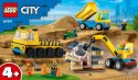 Klocki city 60391 ciężarówki i dźwig z kulą wyburzeniową