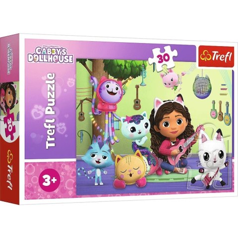 Puzzle 30 elementów gabi i jej uroczy domek, koci domek gabi Puzzle 30 elementów gabi i jej uroczy domek, koci domek gabi