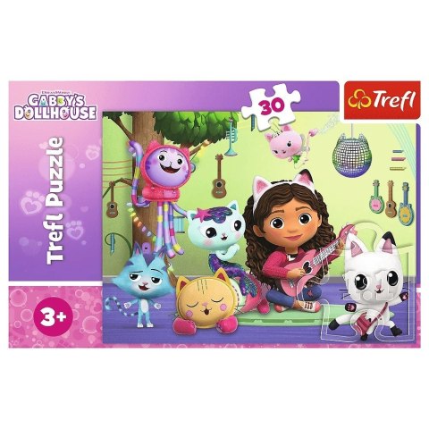 Puzzle 30 elementów gabi i jej uroczy domek, koci domek gabi Puzzle 30 elementów gabi i jej uroczy domek, koci domek gabi
