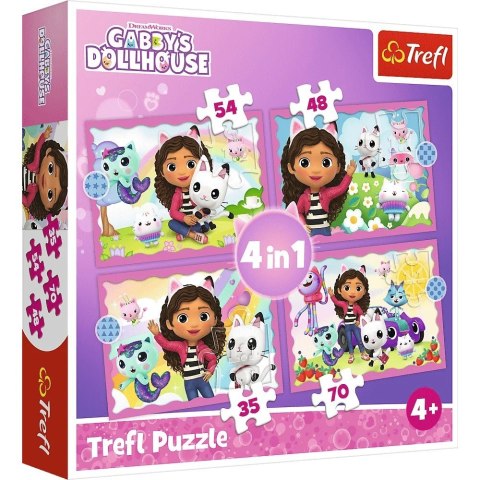 Puzzle 4w1 przygody gabi koci domek gabi Puzzle 4w1 przygody gabi koci domek gabi