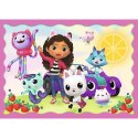 Puzzle 4w1 przygody gabi koci domek gabi