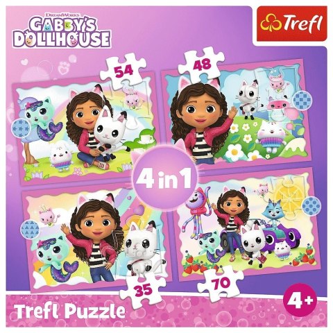 Puzzle 4w1 przygody gabi koci domek gabi Puzzle 4w1 przygody gabi koci domek gabi