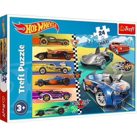 Puzzle 24 elementy maxi szybkie samochody hot wheels Puzzle 24 elementy maxi szybkie samochody hot wheels