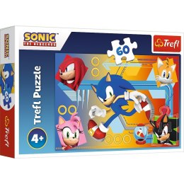 Puzzle 60 elementów sonic w akcji