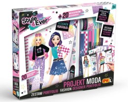 Zestaw kreatywny projekt moda portfolio