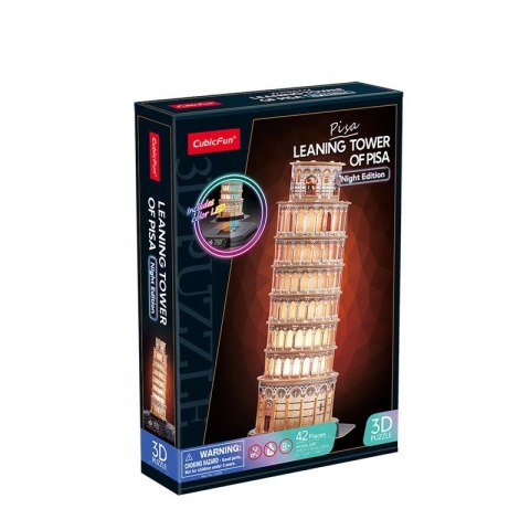 Puzzle 3d led krzywa wieża w pizie (wersja nocna) Puzzle 3d led krzywa wieża w pizie (wersja nocna)