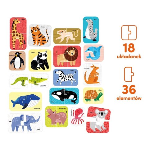 Puzzle do pary - dzikie zwierzęta Puzzle do pary - dzikie zwierzęta