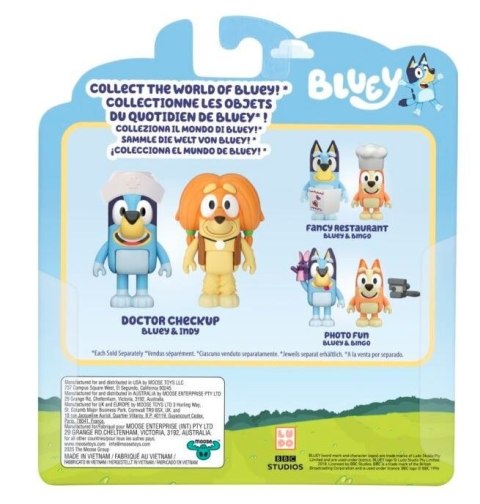 Zestaw figurek bluey 2pak wizyta u lekarza Zestaw figurek bluey 2pak wizyta u lekarza