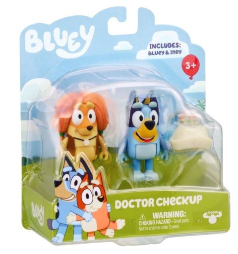 Zestaw figurek bluey 2pak wizyta u lekarza Zestaw figurek bluey 2pak wizyta u lekarza