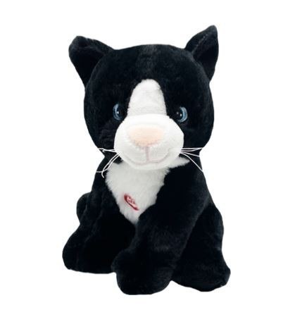 Maskotka kot emil czarny z dźwiękiem 20 cm Maskotka kot emil czarny z dźwiękiem 20 cm
