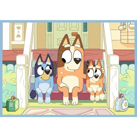 Puzzle 4w1 bluey i świat Puzzle 4w1 bluey i świat