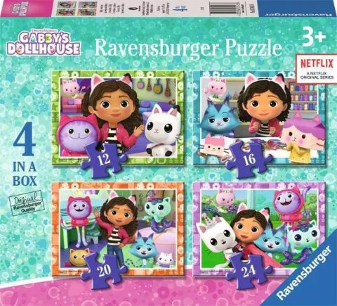 Puzzle 4w1 koci domek gabi 12/16/20/24 elementy Puzzle 4w1 koci domek gabi 12/16/20/24 elementy