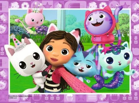 Puzzle 4w1 koci domek gabi 12/16/20/24 elementy Puzzle 4w1 koci domek gabi 12/16/20/24 elementy