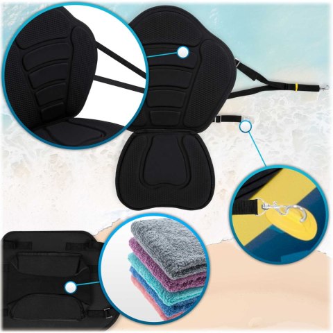 SIEDZISKO PIANKOWE DO DESKI SUP ĆZARNE