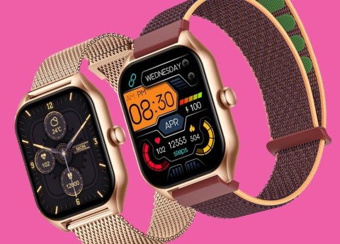 Smartwatch Damski Rubicon RNCF03-5 Różowe złoto + 2 Paski Smartwatch Damski Rubicon RNCF03-5 Różowe złoto + 2 Paski