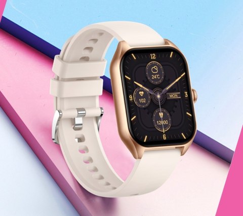 Smartwatch Damski Rubicon RNCF03-5 Różowe złoto + 2 Paski Smartwatch Damski Rubicon RNCF03-5 Różowe złoto + 2 Paski
