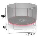 TRAMPOLINA OGRODOWA 10FT/312ĆM Z SIATKĄ ZEWNĘ TRZNĄ I DRABINKĄ NEO-SPORT