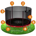 TRAMPOLINA OGRODOWA 10FT/312ĆM Z SIATKĄ ZEWNĘ TRZNĄ I DRABINKĄ NEO-SPORT