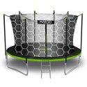 TRAMPOLINA OGRODOWA 12FT/374ĆM Z SIATKĄ WEWNĘ TRZNĄ I DRABINKĄ NEO-SPORT