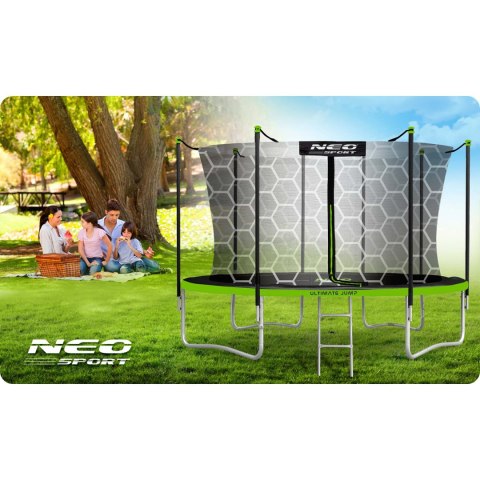 TRAMPOLINA OGRODOWA 12FT/374ĆM Z SIATKĄ WEWNĘ TRZNĄ I DRABINKĄ NEO-SPORT TRAMPOLINA OGRODOWA 12FT/374ĆM Z SIATKĄ WEWNĘ TRZNĄ I DRABINKĄ NEO-SPORT