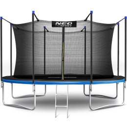 TRAMPOLINA OGRODOWA 12FT/374ĆM Z SIATKĄ WEWNĘ TRZNĄ I DRABINKĄ NEO-SPORT