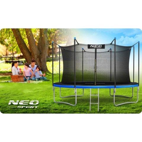 TRAMPOLINA OGRODOWA 12FT/374ĆM Z SIATKĄ WEWNĘ TRZNĄ I DRABINKĄ NEO-SPORT TRAMPOLINA OGRODOWA 12FT/374ĆM Z SIATKĄ WEWNĘ TRZNĄ I DRABINKĄ NEO-SPORT