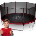 TRAMPOLINA OGRODOWA 13FT/404ĆM Z SIATKĄ ZEWNĘ TRZNĄ I DRABINKĄ NEO-SPORT