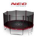 TRAMPOLINA OGRODOWA 13FT/404ĆM Z SIATKĄ ZEWNĘ TRZNĄ I DRABINKĄ NEO-SPORT