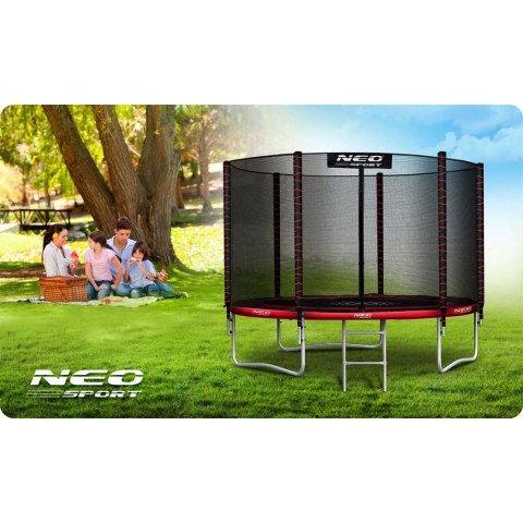TRAMPOLINA OGRODOWA 8FT/252ĆM Z SIATKĄ ZEWNĘ TRZNĄ I DRABINKĄ NEO-SPORT TRAMPOLINA OGRODOWA 8FT/252ĆM Z SIATKĄ ZEWNĘ TRZNĄ I DRABINKĄ NEO-SPORT